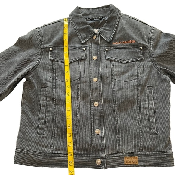 Harley-Davidson Snap Front Cropped Moto Jacket with Made in Milwaukee P… - Picture 5 of 16